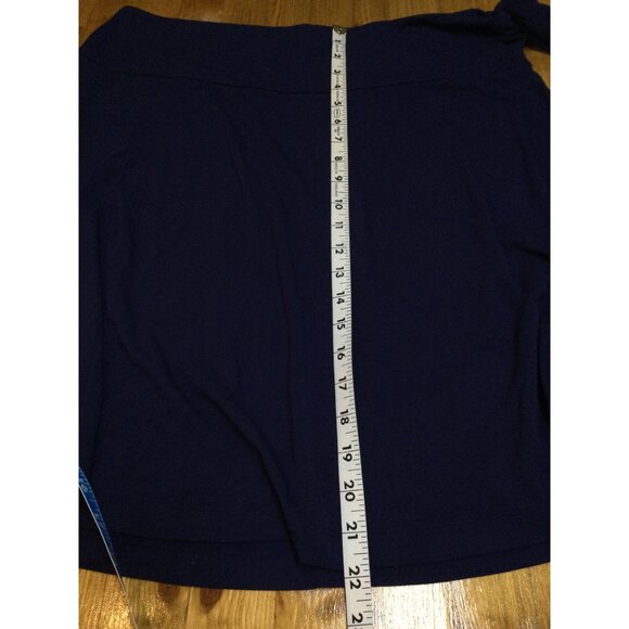 NWT Lilly Pulitzer Kimmy Skirt Solid Navy Blue Size XL Tie Side Nautical Preppy - Picture 6 of 9